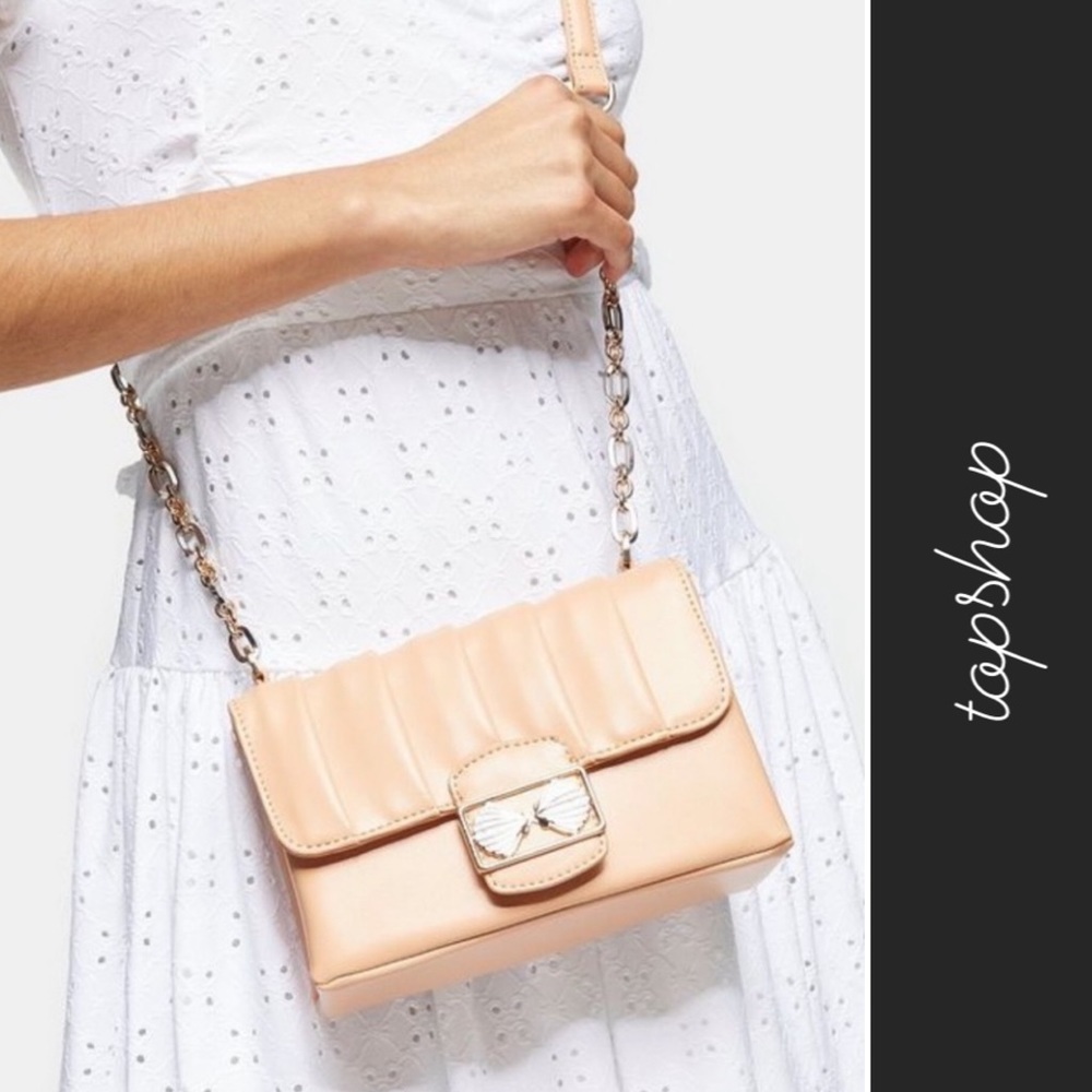 Topshop Shelly Crossbody Bag Peachy Nude Boho NWT